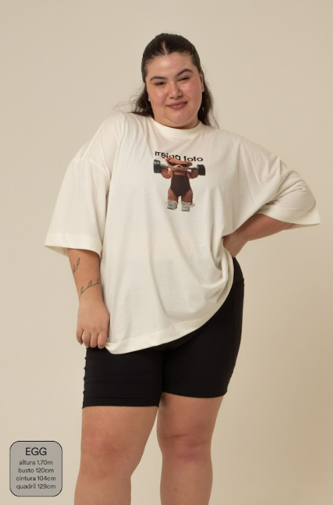 camisetão treina fofo | camiseta oversized