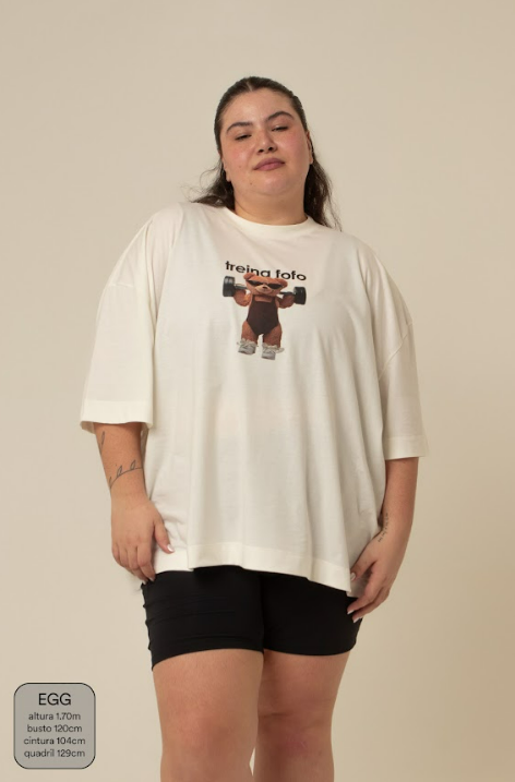 camisetão treina fofo | camiseta oversized